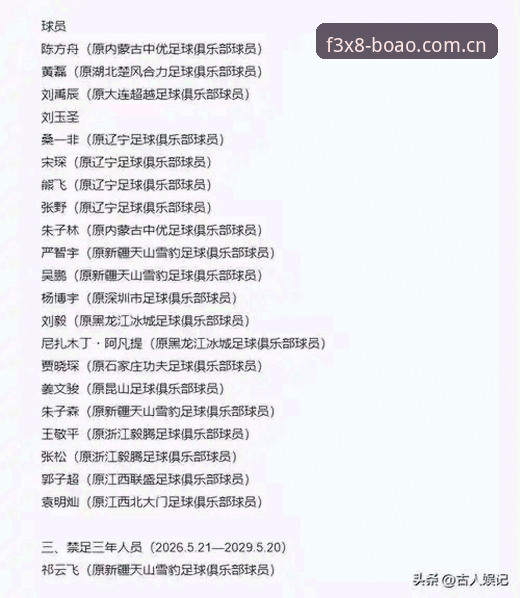 揭秘足坛震荡背后的灰色链条：从禁足名单看中国足球的深层危机